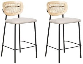 Set 2buc scaune tip bar Mayza (natural). 1081314