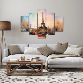 Tablou - Pictură a Turnului Eiffel (150x105 cm)