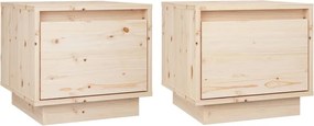 vidaXL Noptiere, 2 buc., 35x34x32 cm, lemn masiv de pin
