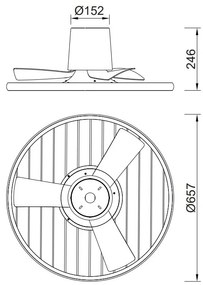 Lustra LED, Ventilator cu telecomanda, SOHO aspect lemn MA-8722