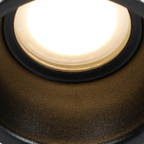 Spot încastrat inteligent negru IP44 incl. Wifi GU10 50mm - Dept