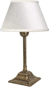 Veioza, Lampa de masa cu abajur elegant Ivory Striped Small