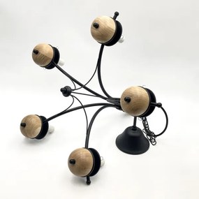 Lustră pe lanț Brilagi COTTAGE 5xE14/40W/230V fag/maro