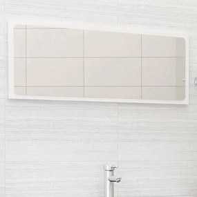 804635 vidaXL Oglindă de baie, alb extralucios, 100x1,5x37 cm, PAL