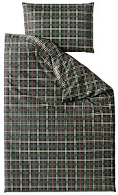 Set de lenjerie cocolino GLENMOORE verde + cearsaf Cocolino microplus cu elastic SOFT 90x200 cm alb, pat single