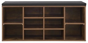 Suport pantofi cu captuseala 104 x 30 x 48 cm maro antic
