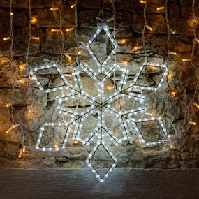 decoLED LED fulg de nea, 65 cm, alb rece