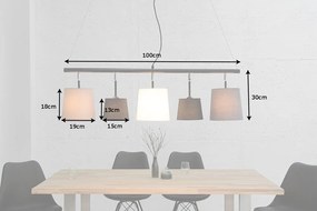 Lustra eleganta cu 5 abajururi directionabile, Levels 100cm