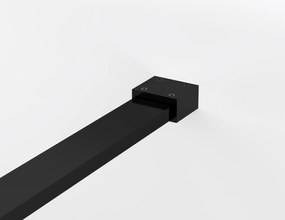 Paravan dus sticla walk-in 100x200 cm cu cadru metalic negru Sanswiss Easy 1000x2000 mm, Negru mat