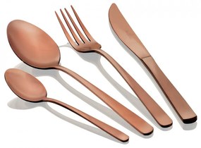 Set Tacamuri 24 piese efect satinat Rose Gold Metallic Collection Berlinger Haus BH 2353