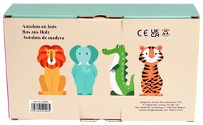 Jucărie autobuz din lemn Colourful Creatures - Rex London