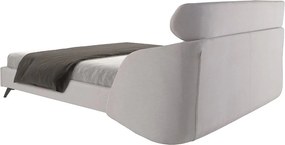 Pat dublu tapitat design LUX Light grey 180x200cm