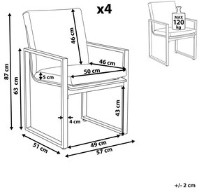 Set scaune 6 buc. Paole (gri). 1011526