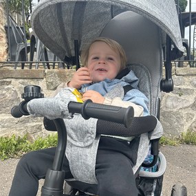 HOMCOM Triciclu Copii, Bicicleta Copii, Cosulet Spate, Suport pentru Pahar, Acoperis, Metal, Gri | Aosom Romania