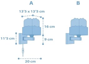 Aplică pentru copii PANDA 1xE27/60W/230V albastră Dalber 63169T