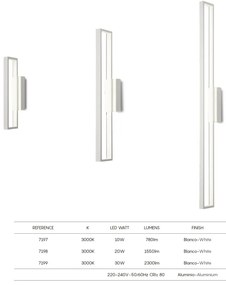 Aplica LED de perete iluminat ambiental DURBAN 30W alba