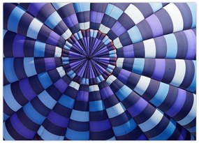 Tablou pe sticlă cu structura balonului zburător (70x50 cm)