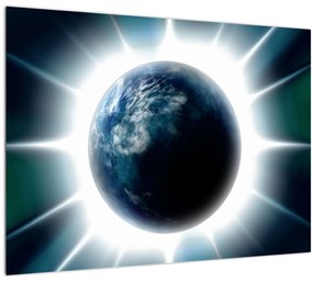 Tablou cu planeta iluminată (70x50 cm), în 40 de alte dimensiuni noi