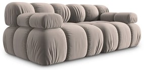 Canapea modulară maro deschis cu tapițerie din catifea 188 cm Bellis – Micadoni