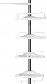 OFERTA Polita de colt pentru baie COMPACT telescopica 104-315 cm, alba II. calitate