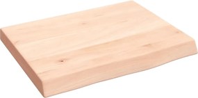 vidaXL Blat de baie, 40x30x(2-4) cm, lemn masiv netratat