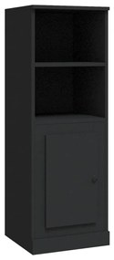 816321 vidaXL Dulap înalt, negru, 36x35,5x103,5 cm, lemn compozit