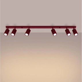 Brilagi - Plafonieră LED CRESTO cu 6 spoturi GU10, 10W, 230V, burgundiu