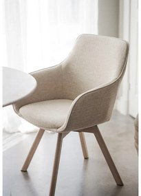 Set de scaune de sufragerie bej 2 buc. tapițat Alison – Rowico