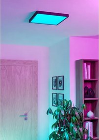 Eglo 901728 -LED RGBW plafonieră de baie dimmabilă FUEVA-Z LED/17,8W/230V 39,9cm IP44 neagră