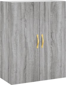 vidaXL Dulap montat pe perete, gri sonoma, 69,5x34x90 cm