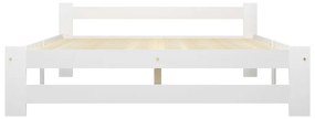 Cadru de pat cu 4 sertare, alb, 140x200 cm, lemn masiv de pin Alb, 140 x 200 cm, 4 Sertare