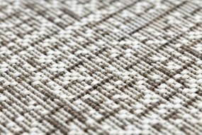 Covor sisal Floorlux 20401 Cadru şampanie si taupe