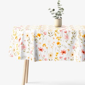 Goldea față de masă teflonată - paradisul florilor - ovală 140 x 280 cm