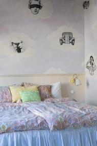Fototapet, Retro Clouds, Pink, Rebel Walls