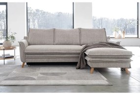 Colțar grej extensibil/cu spațiu de depozitare (cu colț pe partea dreaptă/cu șezlong) Charming Charlie – Miuform