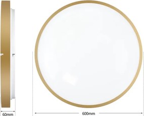 Brilagi - Corp de iluminat LED dimabil GLASS POOL DOUBLE, 80W/230V, 60 cm, auriu + telecomandă