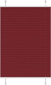 vidaXL Jaluzea plisată Bordeaux Roșu 100x100 cm Lățime țesătură 99,4 cm