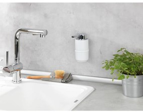 Dozator de săpun alb autoadeziv din ceramică 0,25 l Woya - Wenko