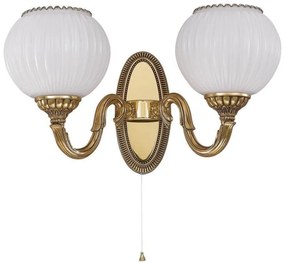 Aplica clasica din alama cu 2 brate design italian 9350