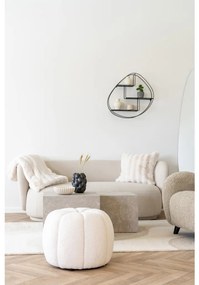 Puf Paisley, alb crem 48x38 cm