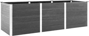 vidaXL Strat înălțat de grădină, gri, 300x100x91 cm, WPC