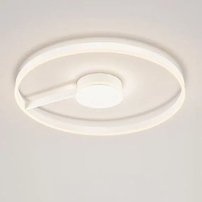 Lustra circulara aluminiu alb LED CCT SIENA 80cm