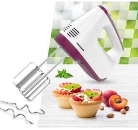 Heinner HM-400BG - Mixer de mână 400W/230V alb/violet