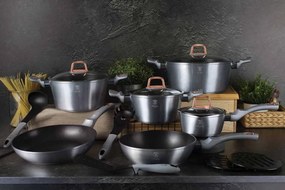 Set oale si tigai marmorate (15 piese) din aluminiu forjat Moonlight Collection Berlinger Haus BH 6022