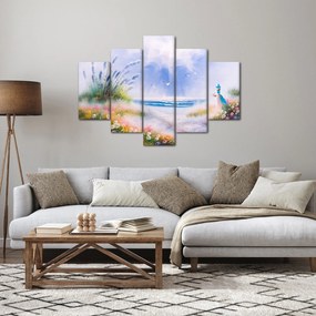 Tablou - Plaja romantică, pictură în ulei (150x105 cm)