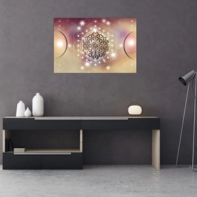 Tablou - Mandala cu elemente (90x60 cm)