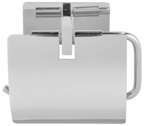 Suport pentru hârtie igienică argintiu lucios autoadeziv din oțel inoxidabil Genova – Wenko