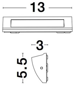 Mini Aplica LED ambientala pentru iluminat exterior IP54 LIV alba