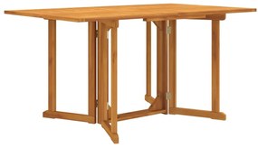 vidaXL Masă grădină pliabilă tip fluture, 150x90x75 cm, lemn masiv tec