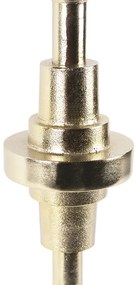 Lampă de masă Art Deco aurie și neagră cu abajur din bumbac 45 cm - Diverso